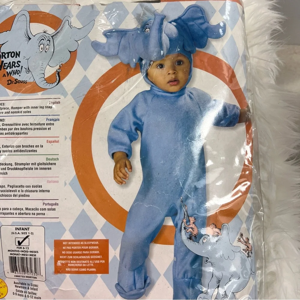 Horton Hears a Who Infant Costume NEW 6-12 months dr. Seuss